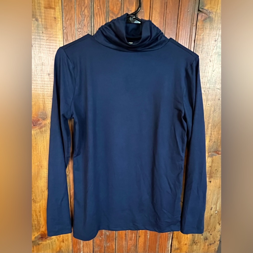 NWOT Zanana Navy Friend In Me Turtleneck Top Size L